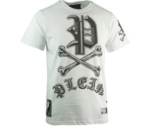 Philipp Plein Mint Cross Bones Design White T-Shirt - L