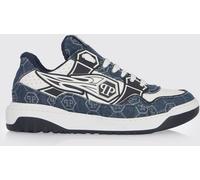 PHILIPP PLEIN Moonwalker Denim and Leather Sneakers - Size: 44 - male