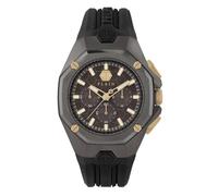Philipp Plein Men's Watch Analogue Quartz Chrono Octagon Silicone, ip gun/brown - pwtba0323, Strap.