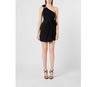 PHILIPP PLEIN One-Shoulder Cotton Jersey Mini Dress with Crystals and Skull - Size: M - female
