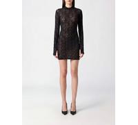 PHILIPP PLEIN Pencil Mini Dress in Tulle with All-Over Monogram Logo - Size: L - female