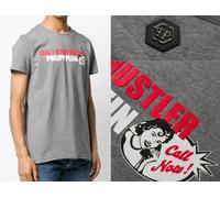 Philipp Plein Platinium Cut CALL HUSTLER Logo Shirt Round Neck T-Shirt Top 3XL