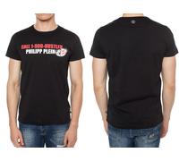Philipp Plein Platinium Cut CALL HUSTLER Logo Shirt Round Neck T-Shirt Top M