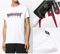 Philipp Plein Platinium Cut Statement Logo Shirt Round Neck T-Shirt Top New L