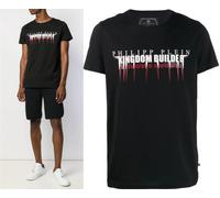 Philipp Plein Platinium Cut Statement Logo Shirt Round Neck T-Shirt Top New XL