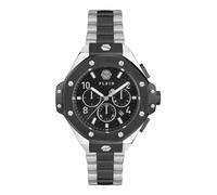 Philipp Plein Plein Chrono Royal Collection Mens Luxury Watch with Two Tone Strap and Black Dial Case, Black, OS, Philipp Plein | Plein Chrono Royal