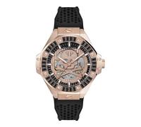Philipp Plein Plein $KELETON Royal Men's Watch Analogue Automatic Silicone, Rose Gold/Black/Crystals - Pwpfa0324