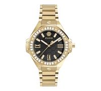 Philipp Plein Plein Lady Royal Women's Analogue Quartz Watch, Gold/Sw/Gold - Pwbda0824