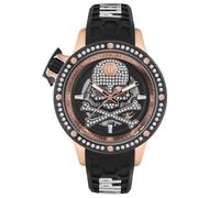 Philipp Plein Plein Rich Men's Automatic Silicone Watch, Rose Gold/White/White - Pwuaa0223, Standard Size, Strap.