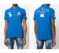 Philipp Plein Polo Shirt Multi Skull Logo Hemd T-shirt Navy