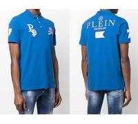 Philipp Plein Polo Shirt Polo Shirt Multi Skull Logo Shirt T-shirt Navy M