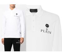 Philipp Plein Polo Shirt Polohemd Leather PP Hexagon Patch Hemd T-shirt New M