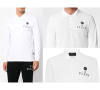Philipp Plein Polo Shirt Polohemd Leather PP Hexagon Patch Hemd T-shirt New XS
