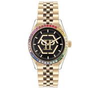 Philipp Plein Women's Watch Analogue Quartz Date Superlative Stainless Steel, Gold/Black - Pw2ba0623, OS, Philipp Plein Date Superlative