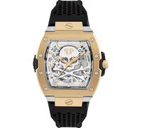 Philipp Plein PWJFA0825 The $keleton 2.0 44mm 5ATM Automatic Watch Unisex Sil...