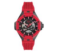 Philipp Plein PWPFA0524 Skeleton Royal Automatic 46mm 5ATM Unisex Black Red, ...