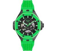 Philipp Plein Green Mens Analogue Watch Plein $keleton Royal PWPFA0624