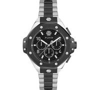 Philipp Plein Plein Chrono Royal Collection Mens Luxury Watch with Two Tone Strap and Black Dial Case, Black, OS, Philipp Plein | Plein Chrono Royal