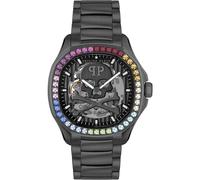 Philipp Plein , Skeleton Spectre Rainbow Automatic Watch ,Black male, Sizes: ONE SIZE