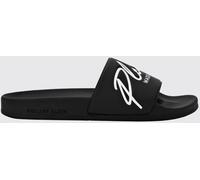 PHILIPP PLEIN Rubber Slides with Contrasting Printed Logo - Size: 36 - male