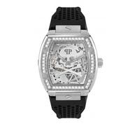 Philipp Plein Skeleton Black Watch - Mineral / Stainless Steel / Silicone