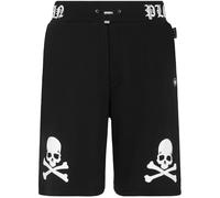 Philipp Plein Skull&Bones logo-embroidered shorts - Black XS-S-XXL