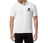 Philipp Plein Skull Polo Shirt Leather PP Hexagon Logo T-shirt 5XL