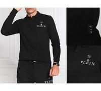 Philipp Plein Skull Polo Shirt Leather PP Hexagon Patch T-shirt XL