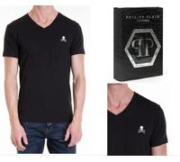 Philipp Plein Skull Stretch V-Neck Slim T-Shirt Totenkopf Underwear Shirt New XL