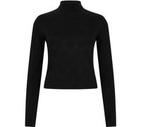 PHILIPP PLEIN Slim Fit Jersey Turtleneck with Jacquard Hexagon Logo - Size: XS - female