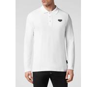 PHILIPP PLEIN Slim Fit Long-Sleeved Cotton Polo Shirt with Applied Logo - Size: 3XL - male
