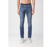 PHILIPP PLEIN Slim Fit Skinny Jeans in Cotton Denim with Metal Logo Plaque - Size: 40 - male