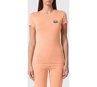 PHILIPP PLEIN Slim Fit Stretch Cotton T-Shirt with Logo and Crew Neck - Size: XS - female