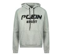 Philipp Plein Sport Mens Black Logo Grey Hoodie Cotton - Size X-Large