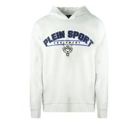 Philipp Plein Sport Mens Equipment Logo White Hoodie Cotton - Size Small