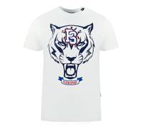Philipp Plein Sport Mens PS Tiger Logo White T-Shirt Cotton - Size 2XL