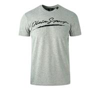 Philipp Plein Sport Mens Signature Logo Grey T-Shirt Cotton - Size Medium