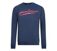 Plein Sport , Blue Round Neck Sweatshirt Athletic Elegance ,Blue male, Sizes: XL, L, M, S