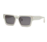 Philipp Plein Plein Brave Shade 57 Mm Sunglasses White Smoke/CAT3 Men