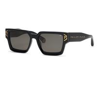 Philipp Plein SPP005V PLEIN BRAVE SHADE 700V Man Sunglasses Acetate Black Grey Squared Normal