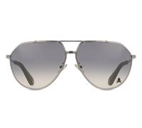 Philipp Plein SPP007V PLEIN SIGNATURE 508 Man Sunglasses Metal Grey Smoke Geometric Normal Shaded