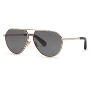 Philipp Plein Man Philipp Plein SPP007V PLEIN SIGNATURE 302F Sunglasses Metal Gold Smoke Geometric Normal
