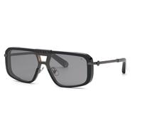 Philipp Plein SPP008M PLEIN LEGACY 700X Uomo Sunglasses Acetato Nero Maschera Antiriflesso Specchiato