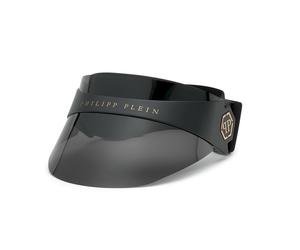Philipp Plein SPP033S PLEIN F.I.T. FUTURE IS TODAY VISIERA-K 0U28 Unisex Sunglasses Injected Black Grey Visor Polarized