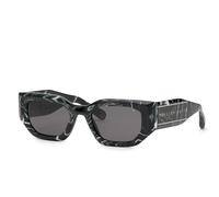 Philipp Plein Woman SPP066M PLEIN BLINK BLAZE 0Z21 Sunglasses Acetate Black Grey Geometric Normal
