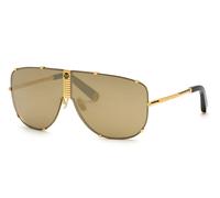 Philipp Plein Unisex SPP075M PLEIN STUD 400G Sunglasses Metal Gold Brown Pilot Normal Mirror