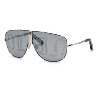 Philipp Plein SPP075M PLEIN STUD 579L Man Sunglasses Metal Grey Pilot Decoration Mirror