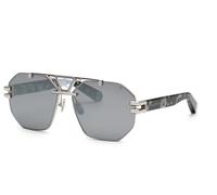 Philipp Plein Spp077v Sunglasses Silver Smoke/Mirror Silver / CAT3 Men