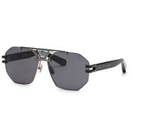 Philipp Plein SPP077V PLEIN ICON 0K59 Man Sunglasses Metal Grey Smoke Geometric Normal