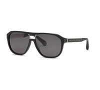 Philipp Plein SPP118M PLEIN MILITARY 703 Man Sunglasses Acetate Black Smoke Geometric Normal